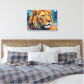 LEEUW ASTRONAUT-TERUG NAAR HUIS 3 CANVAS AFDRUK (Insitu (Slaapkamer))