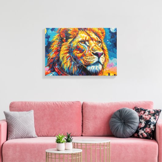 LEEUW ASTRONAUT-TERUG NAAR HUIS 3 CANVAS AFDRUK (Insitu (Woonkamer))