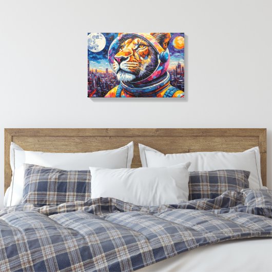LEEUW ASTRONAUT-TERUGKEER NAAR HUIS 7 CANVAS AFDRUK (Insitu (Slaapkamer))
