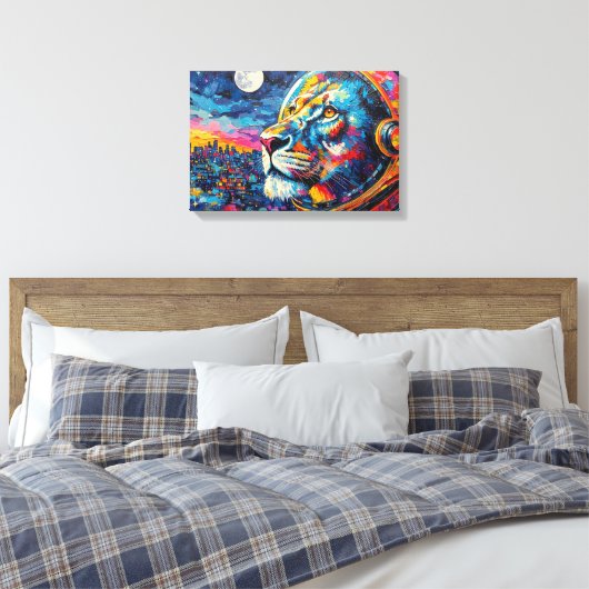 LEEUW ASTRONAUT-TERUGKOMEND 5 CANVAS AFDRUK (Insitu (Slaapkamer))