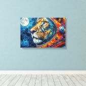 LEEUW ASTRONAUT-TERUGKOMEND 8 CANVAS AFDRUK (Insitu (Houten vloer))