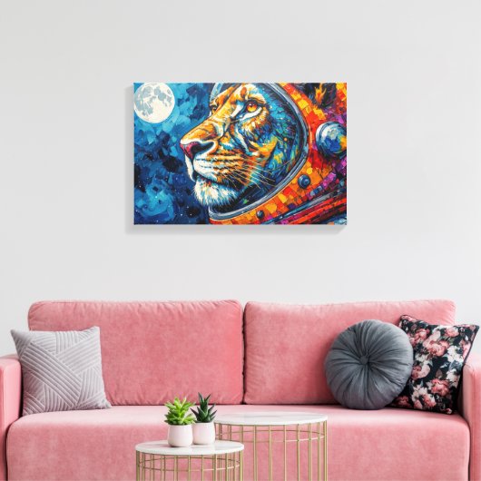 LEEUW ASTRONAUT-TERUGKOMEND 8 CANVAS AFDRUK (Insitu (Woonkamer))