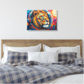 LEEUW ASTRONAUT - THUISKOMST 11 CANVAS AFDRUK (Insitu (Slaapkamer))