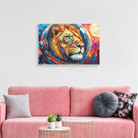 LEEUW ASTRONAUT - THUISKOMST 11 CANVAS AFDRUK (Insitu (Woonkamer))