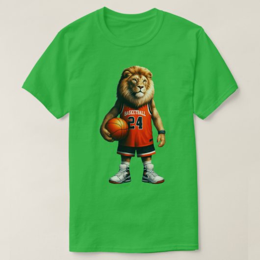 Leeuw basketbal t-shirt (Design voorkant)