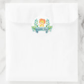 Leeuw bedankt, Leeuw Ronde Sticker (Tas)