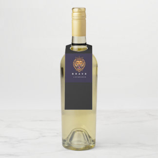leeuw bedrukte fles tag flessenhanger