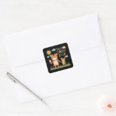 Leeuw beste papa ooit vierkante sticker (Envelop)