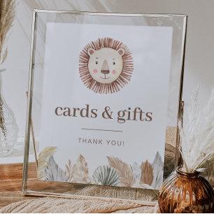 Leeuw Blad Neutrale Kaarten en Cadeaus Bord Poster