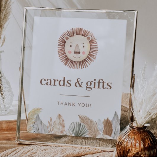 Leeuw Blad Neutrale Kaarten en Cadeaus Bord Poster