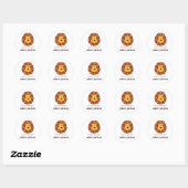 Leeuw Boekplaten Ronde Sticker (Vel)