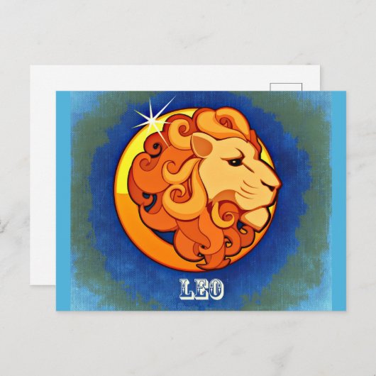 Leeuw Briefkaart (Voorkant / Achterkant)