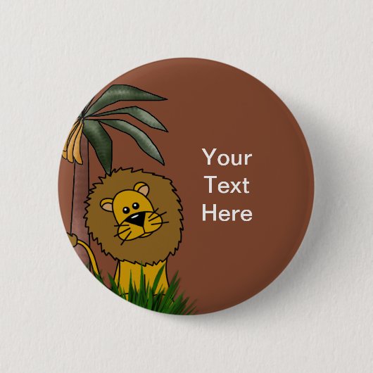 Leeuw Buttonnen Ronde Button 5,7 Cm (Voorkant)