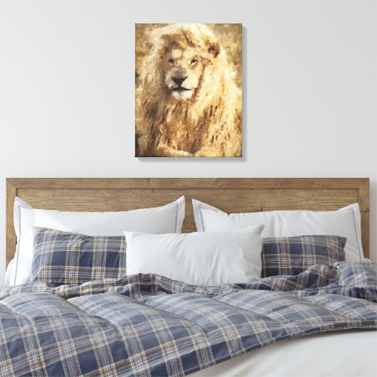 Leeuw Canvas Afdruk (Insitu (Slaapkamer))