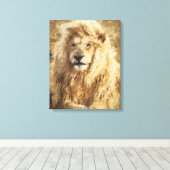 Leeuw Canvas Afdruk (Insitu (Houten vloer))