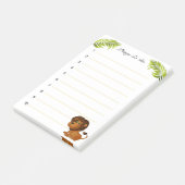 Leeuw cartoon en palm laat dingen te doen gevoerd post-it® notes (Schuin)