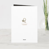 Leeuw Custom Zodiac Sterrenbeeldkaart Kaart (Achterkant)