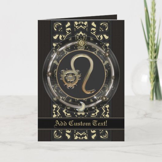 Leeuw Custom Zodiac Sterrenbeeldkaart Kaart (Voorkant)