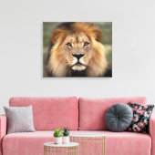 Leeuw - De Koning van het Oerwoud Canvas Afdruk (Insitu (Woonkamer))