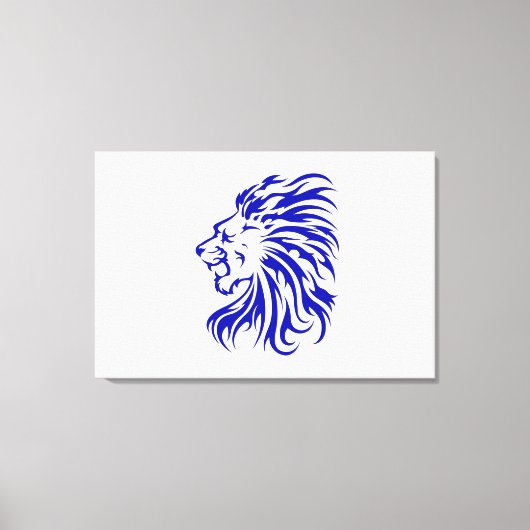 Leeuw de koning van het oerwoud, leeuwenliefhebber canvas afdruk (Voorkant)