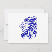 Leeuw de koning van het oerwoud, leeuwenliefhebber kaart (Achterkant)