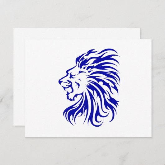 Leeuw de koning van het oerwoud, leeuwenliefhebber kaart (Voorkant / Achterkant)