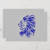 Leeuw de koning van het oerwoud, leeuwenliefhebber kaart (Voorkant / Achterkant)