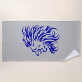 Leeuw de koning van het oerwoud, leeuwenliefhebber strandlaken (Voorkant)