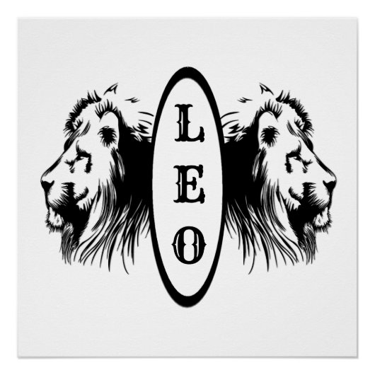 Leeuw de Leeuw Boekent Zodiac Perfect Poster (Voorkant)