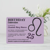 Leeuw, de leeuw, sterrenbeeld sterrenbeeld, verjaa kaart (Staand voorkant)