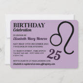 Leeuw, de leeuw, sterrenbeeld sterrenbeeld, verjaa kaart (Voorkant)