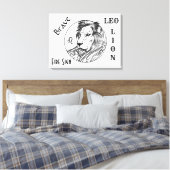 Leeuw De Leeuw Zodiac Canvas Afdruk (Insitu (Slaapkamer))