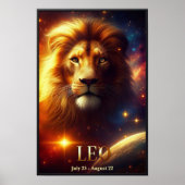 Leeuw de Leeuw Zodiac Celestial Poster (Voorkant)