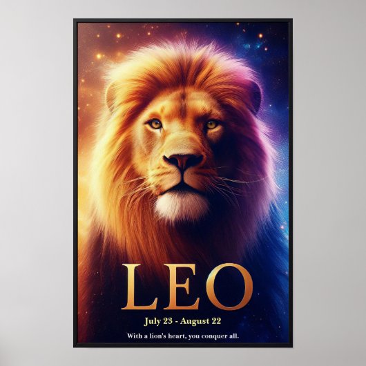 Leeuw de Leeuw Zodiac Celestial Poster (Voorkant)