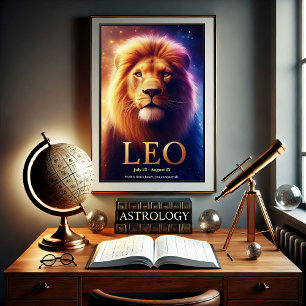 Leeuw de Leeuw Zodiac Celestial Poster