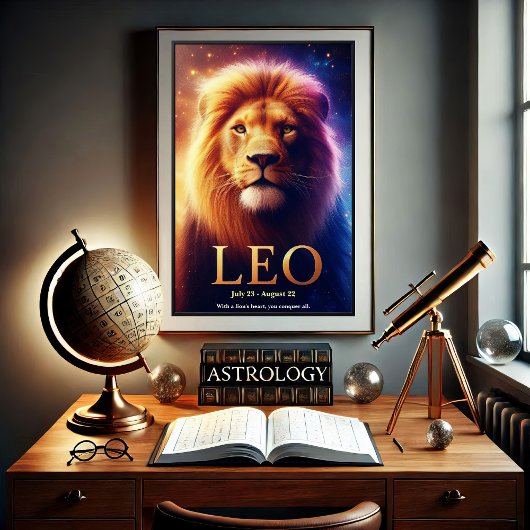 Leeuw de Leeuw Zodiac Celestial Poster