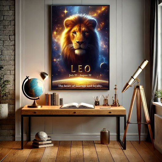 Leeuw de Leeuw Zodiac Celestial Poster