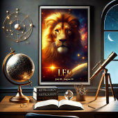 Leeuw de Leeuw Zodiac Celestial Poster