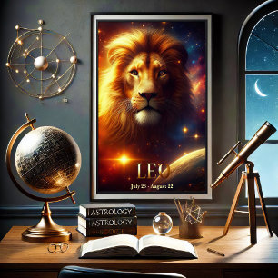 Leeuw de Leeuw Zodiac Celestial Poster
