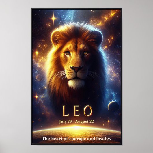 Leeuw de Leeuw Zodiac Celestial Poster (Voorkant)