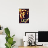Leeuw de Leeuw Zodiac Celestiale Poster (Thuiskantoor)