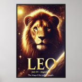 Leeuw de Leeuw Zodiac Celestiale Poster (Voorkant)