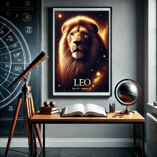 Leeuw de Leeuw Zodiac Celestiale Poster