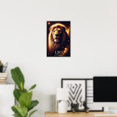 Leeuw de Leeuw Zodiac Celestiale Poster (Thuiskantoor)