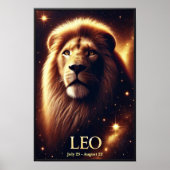 Leeuw de Leeuw Zodiac Celestiale Poster (Voorkant)