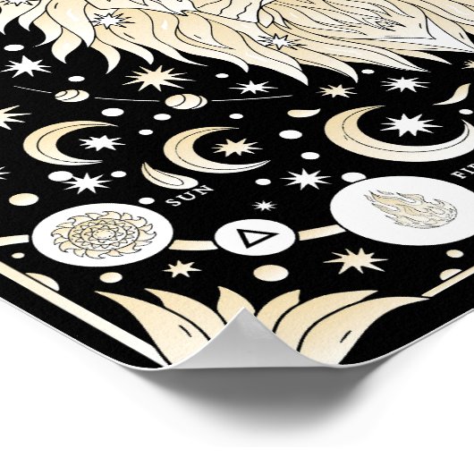 Leeuw: De zonne-superster Poster (Hoek)