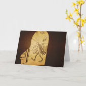 Leeuw die - Wenskaart (spatie) lopen Kaart (Gele Bloem)