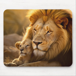Leeuw Dier Wild Beauty Freedom Wilderness Print Muismat