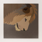 Leeuw Dier Wilde Dieren Grote Kat Legpuzzel (Horizontaal)