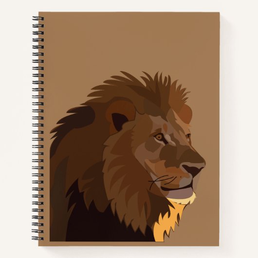Leeuw Dier Wilde Leeuw Notitieboek (Voorkant)